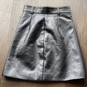 H&M Divided Faux Leather Skirt
